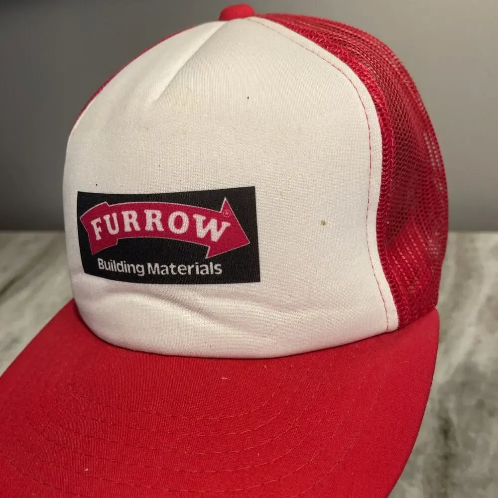 Furrow Building Materials Vintage 1980s Adjustable Cap Hat
